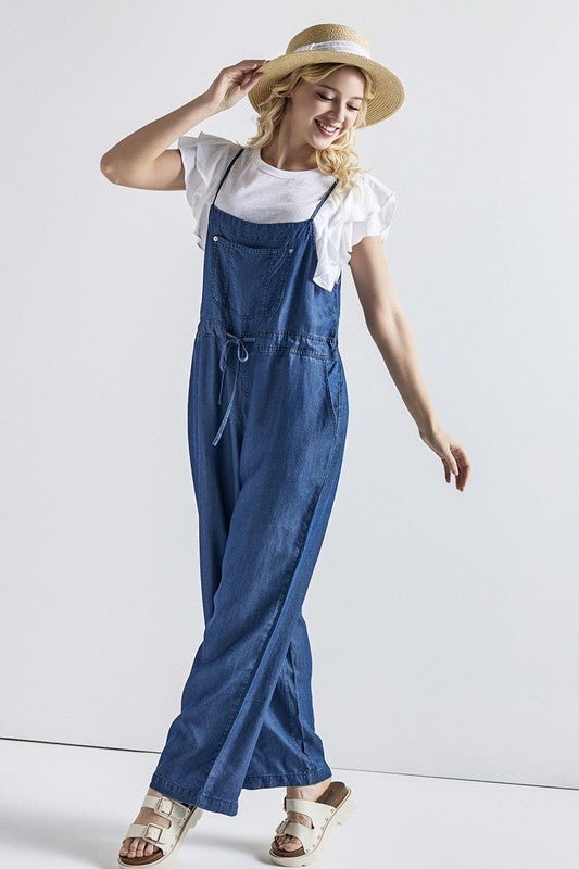 Pocket Adjustable Straps Overall Jumpsuit - Blu Lotus Boutique