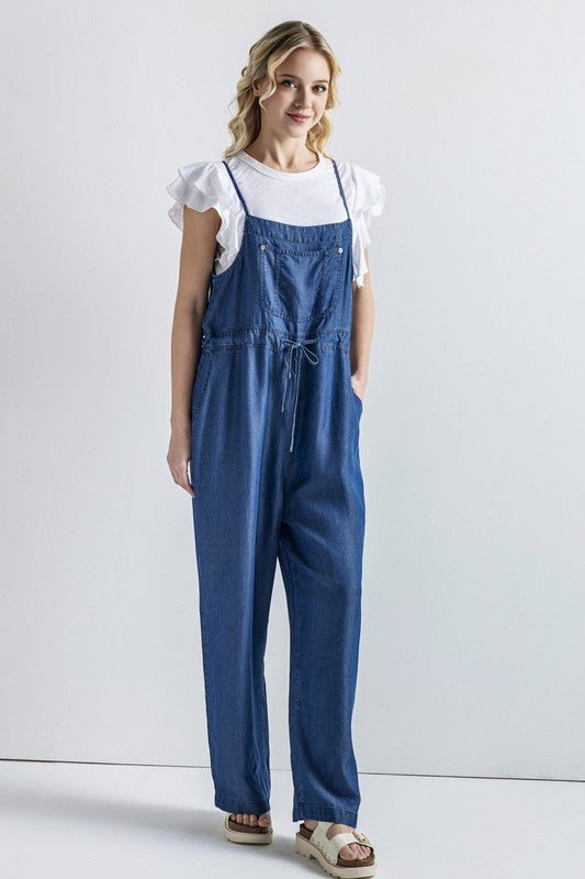 Pocket Adjustable Straps Overall Jumpsuit - Blu Lotus Boutique