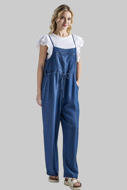 Pocket Adjustable Straps Overall Jumpsuit - Blu Lotus Boutique