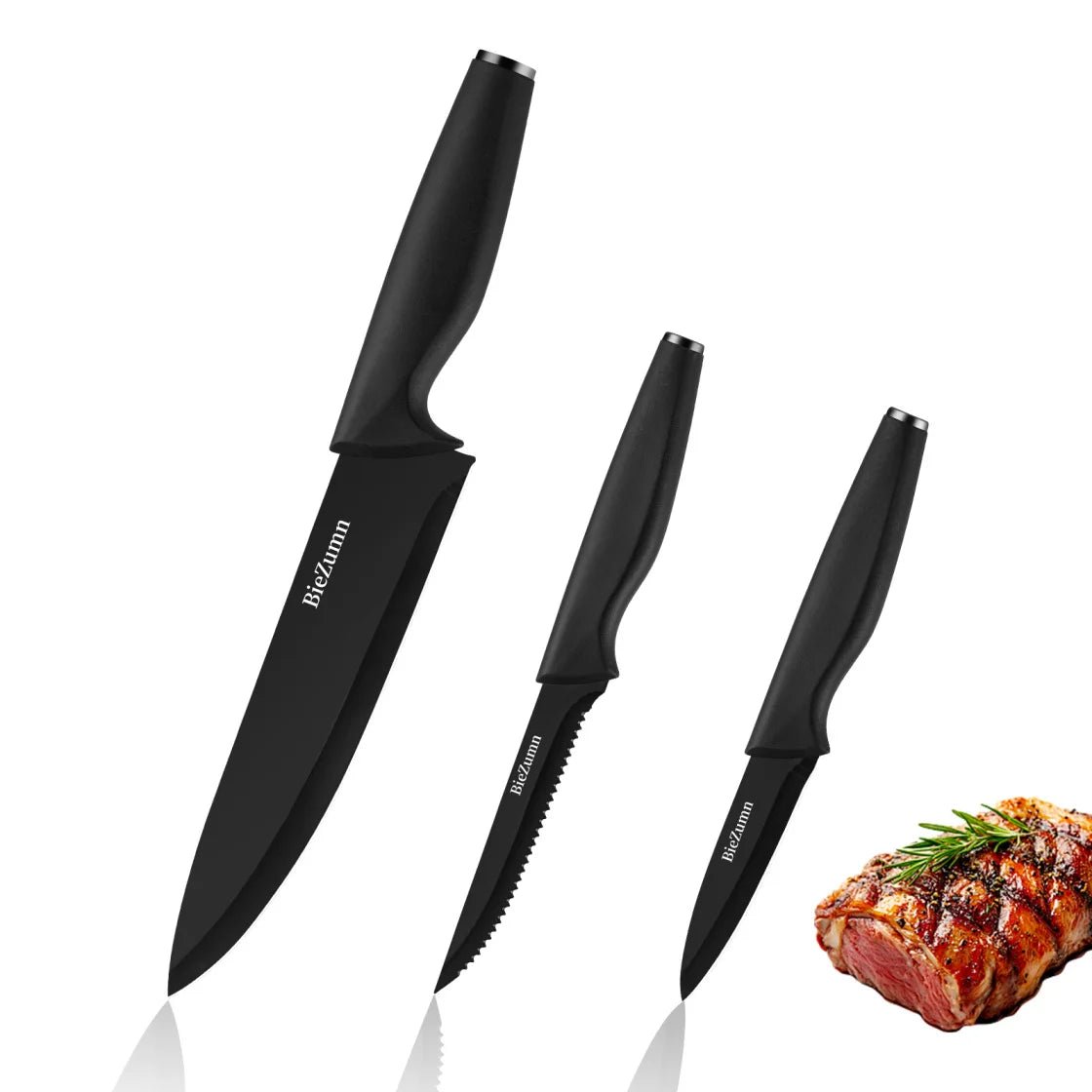 Professional Kitchen Knife Set Japanese - Style Knife Set Stainless Steel Knife Set with Knife Holder Sashimi Knife Suitable for Slicing Fish and Meat Kitchen Essentials White Non - Slip Handle Can Be Washed in a Washing Machine - Blu Lotus Boutique