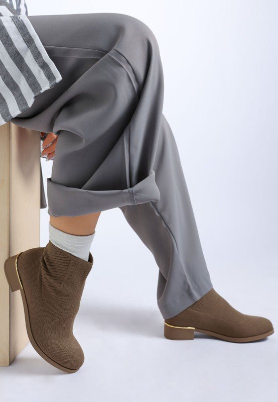 Rosamund Knitted Sock Boots - Blu Lotus Boutique