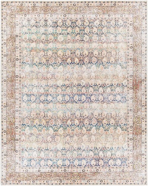 Rust Maligaya Distressed Washable Area Rug - Blu Lotus Boutique