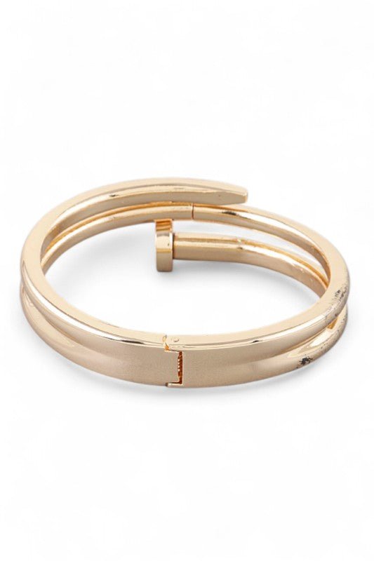 Shiny Nail Iconic Hinged Bangle - Blu Lotus Boutique