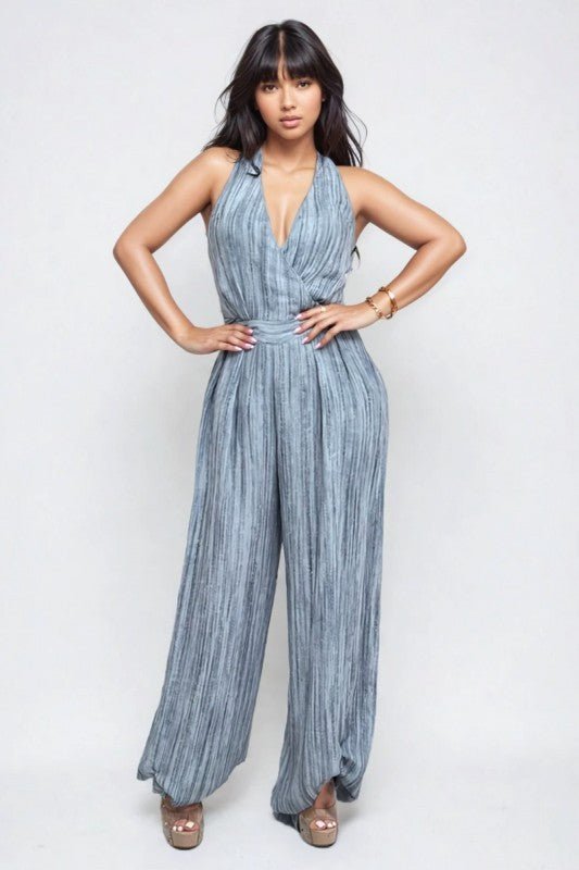 Skyline Halter Jumpsuit - Blu Lotus Boutique