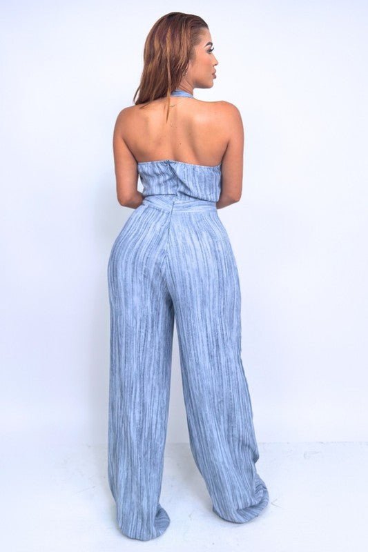 Skyline Halter Jumpsuit - Blu Lotus Boutique