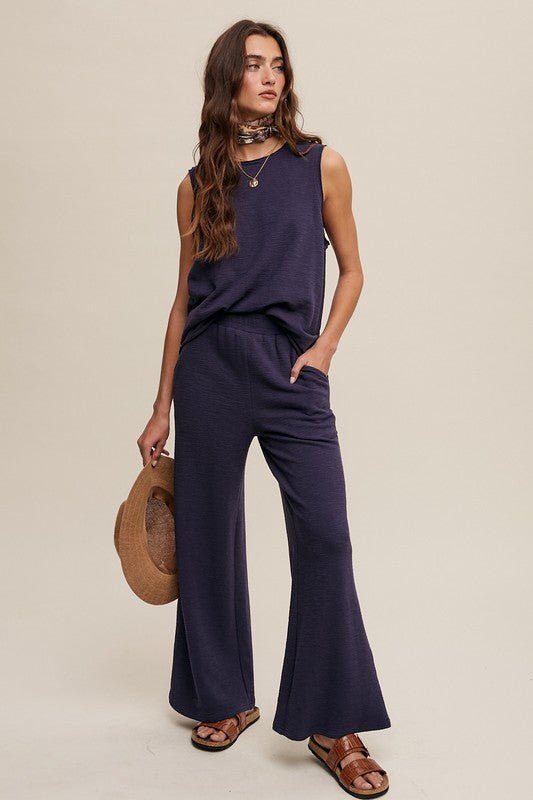 Soft Knit Tank and Sweat Pant Set - Blu Lotus Boutique