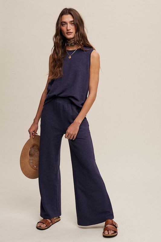 Soft Knit Tank and Sweat Pant Set - Blu Lotus Boutique