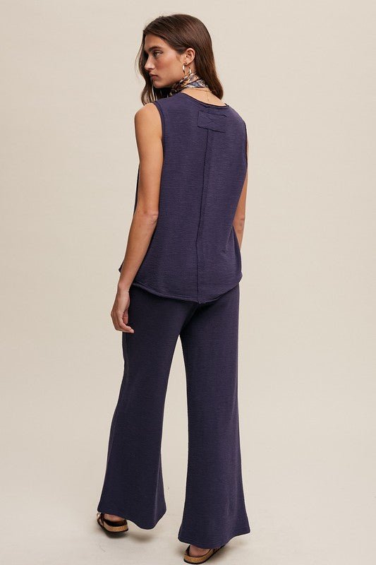 Soft Knit Tank and Sweat Pant Set - Blu Lotus Boutique