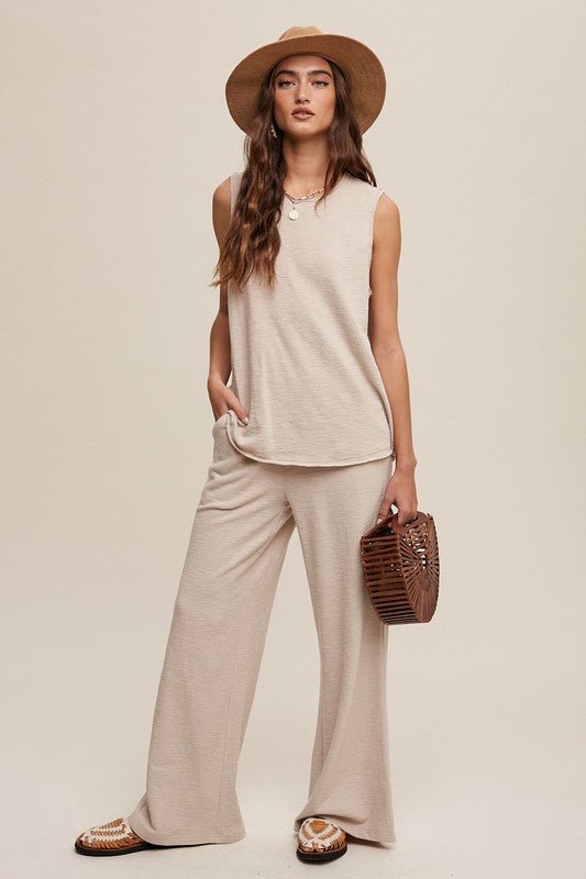 Soft Knit Tank and Sweat Pant Set - Blu Lotus Boutique