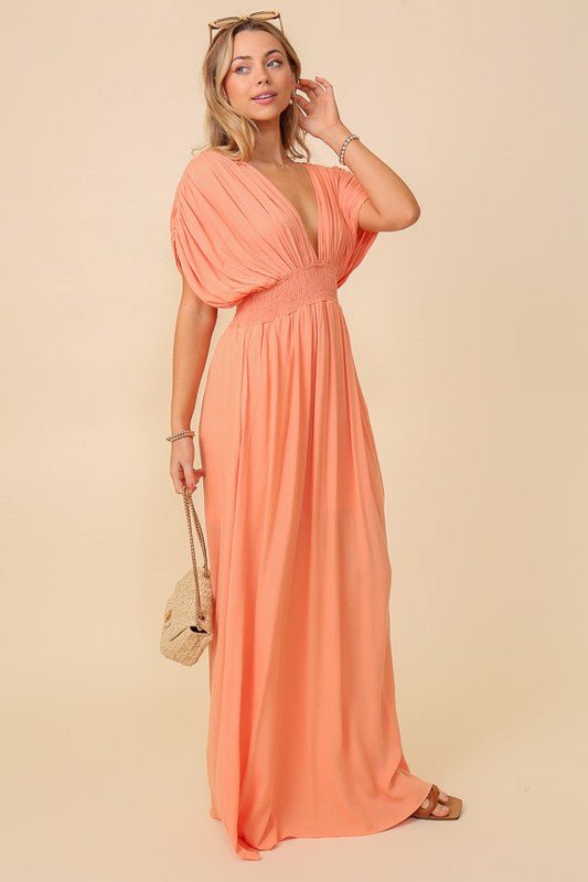 Summer Spring Vacation Maxi Sundress Lined - Blu Lotus Boutique