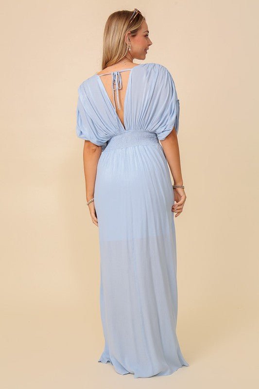 Summer Spring Vacation Maxi Sundress Lined - Blu Lotus Boutique