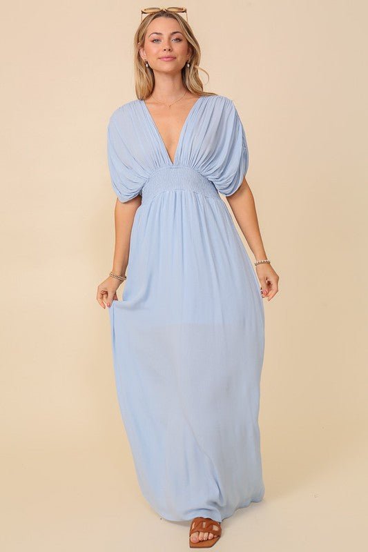 Summer Spring Vacation Maxi Sundress Lined - Blu Lotus Boutique