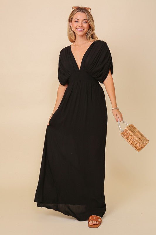 Summer Spring Vacation Maxi Sundress Lined - Blu Lotus Boutique