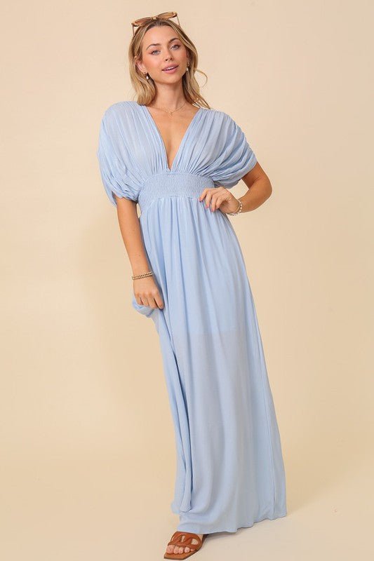 Summer Spring Vacation Maxi Sundress Lined - Blu Lotus Boutique