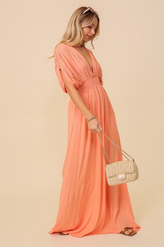 Summer Spring Vacation Maxi Sundress Lined - Blu Lotus Boutique