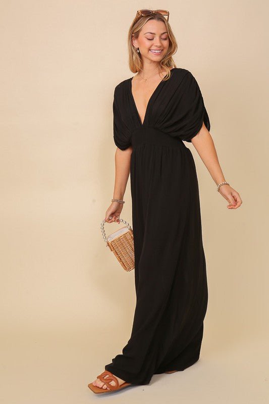 Summer Spring Vacation Maxi Sundress Lined - Blu Lotus Boutique