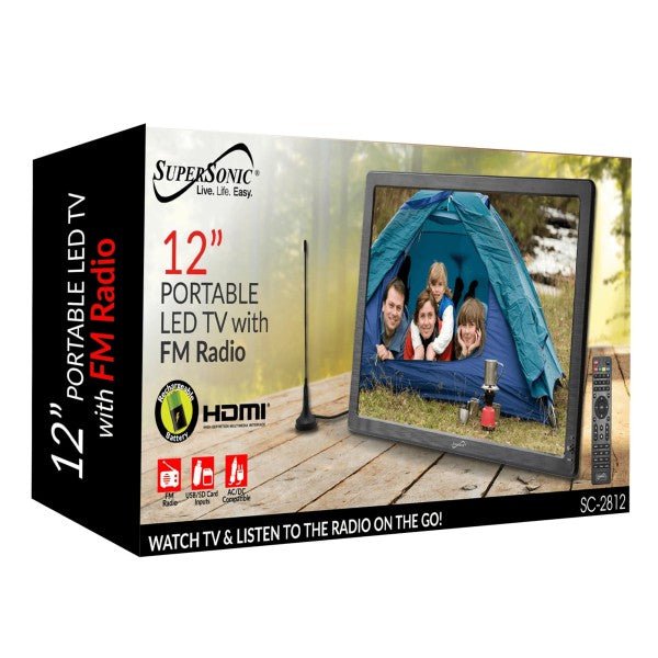 Supersonic 12 - inch Portable Digital LED TV - Blu Lotus Boutique