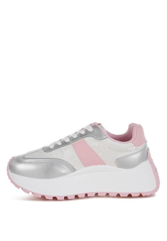Tapers Glitter Detail Chunky Sneakers - Blu Lotus Boutique