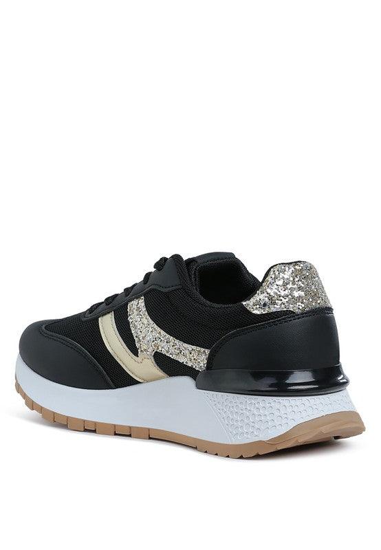 Tapers Glitter Detail Chunky Sneakers - Blu Lotus Boutique