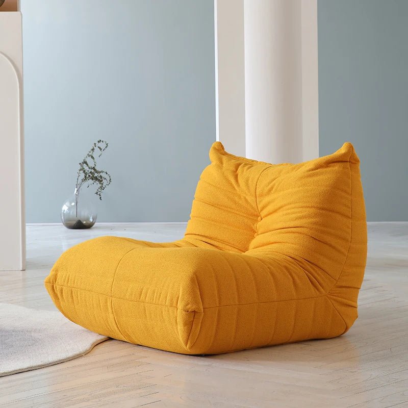 Teddy Fabric Bean Bag Sofas Comfy Lazy Floor Sofa Couch Soft Lounge Chairs Foam - Filled Accent Chair for Living Room Bedroom - Blu Lotus Boutique