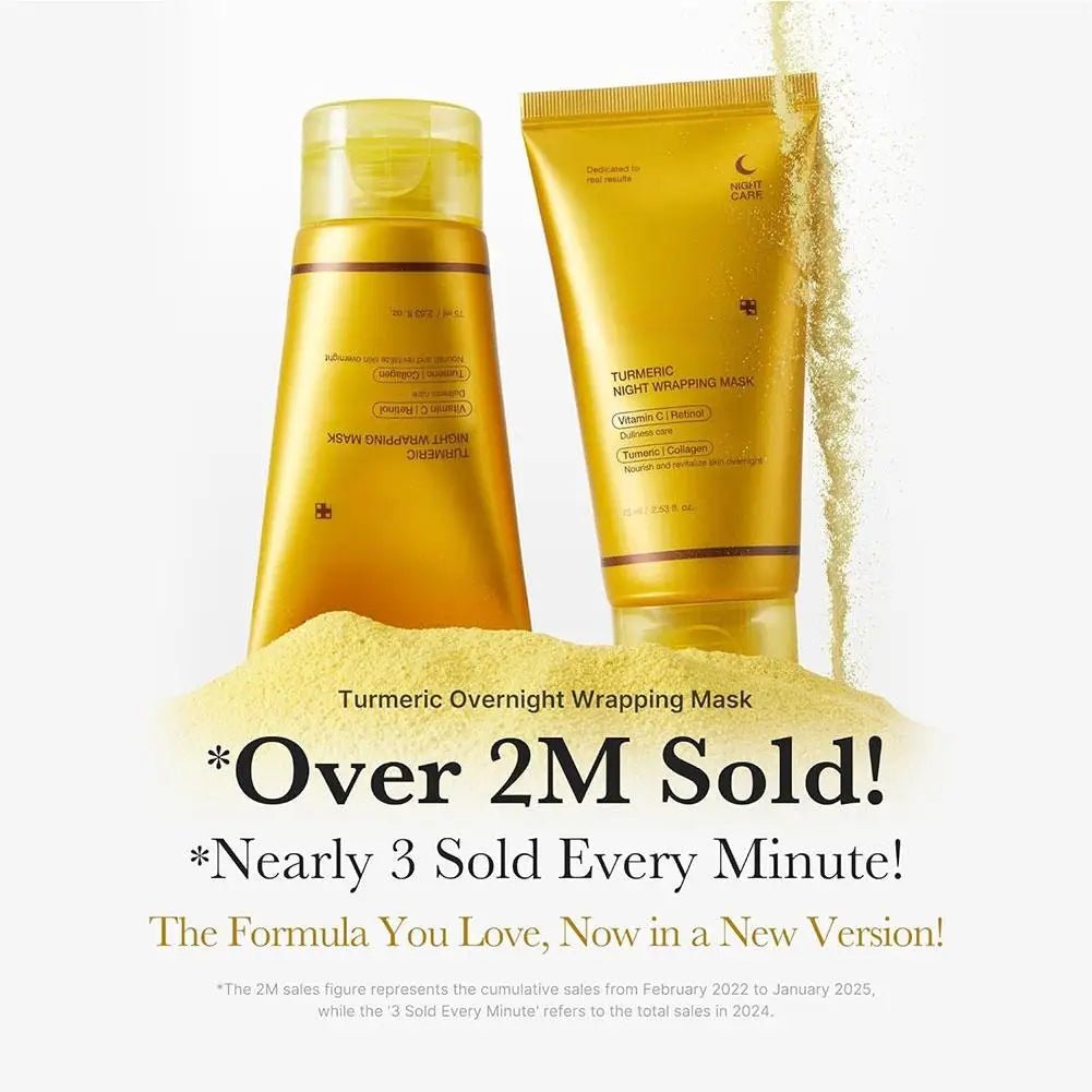 Turmeric Deep Collagen Mask Peel Off Mask Face Anti Wrinkle Lifting Korean Skin Care Masks Skin Firmnes For Nighttime Care - Blu Lotus Boutique