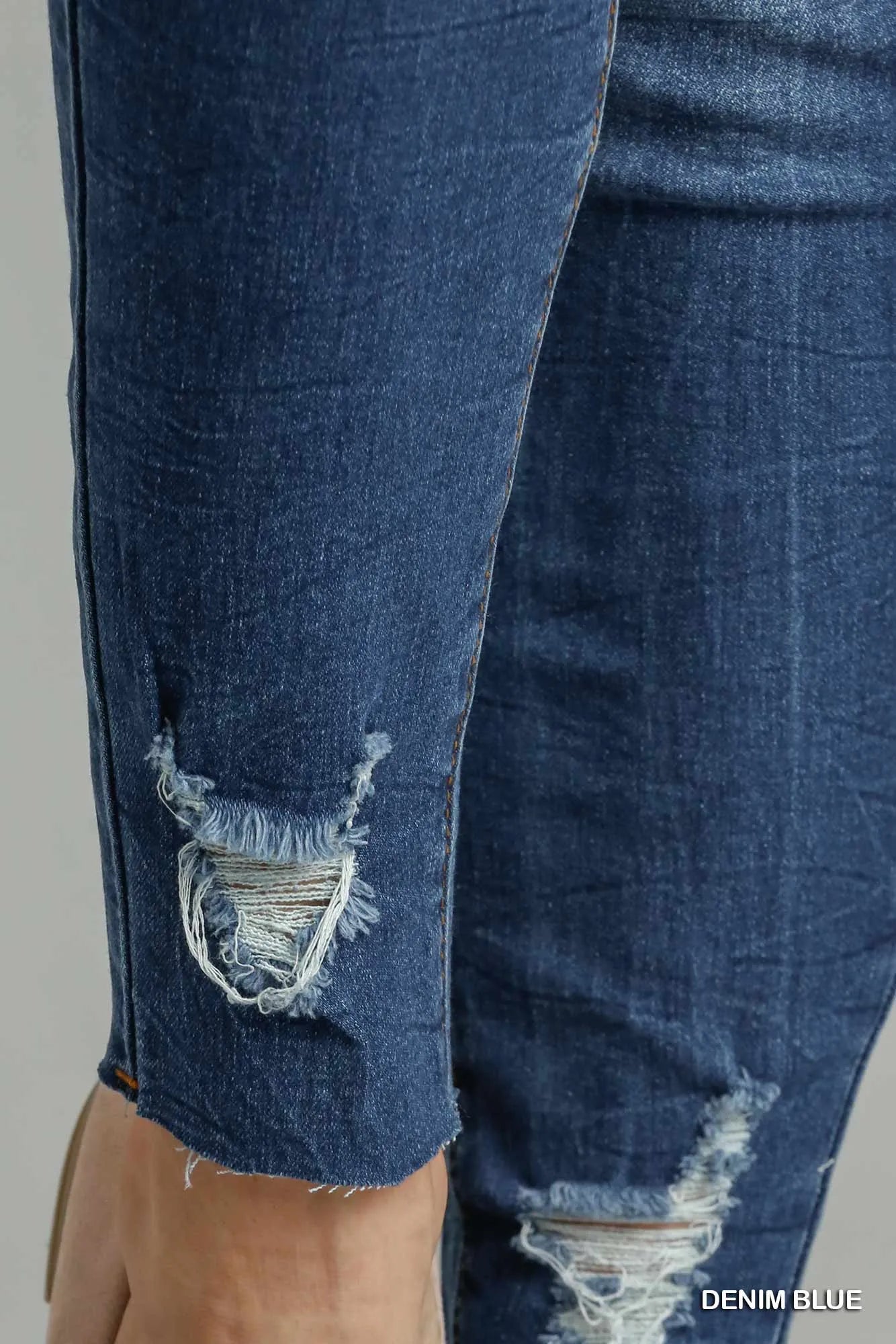 Umgee Distressed Skinny Jeans with Pockets - Blu Lotus Boutique