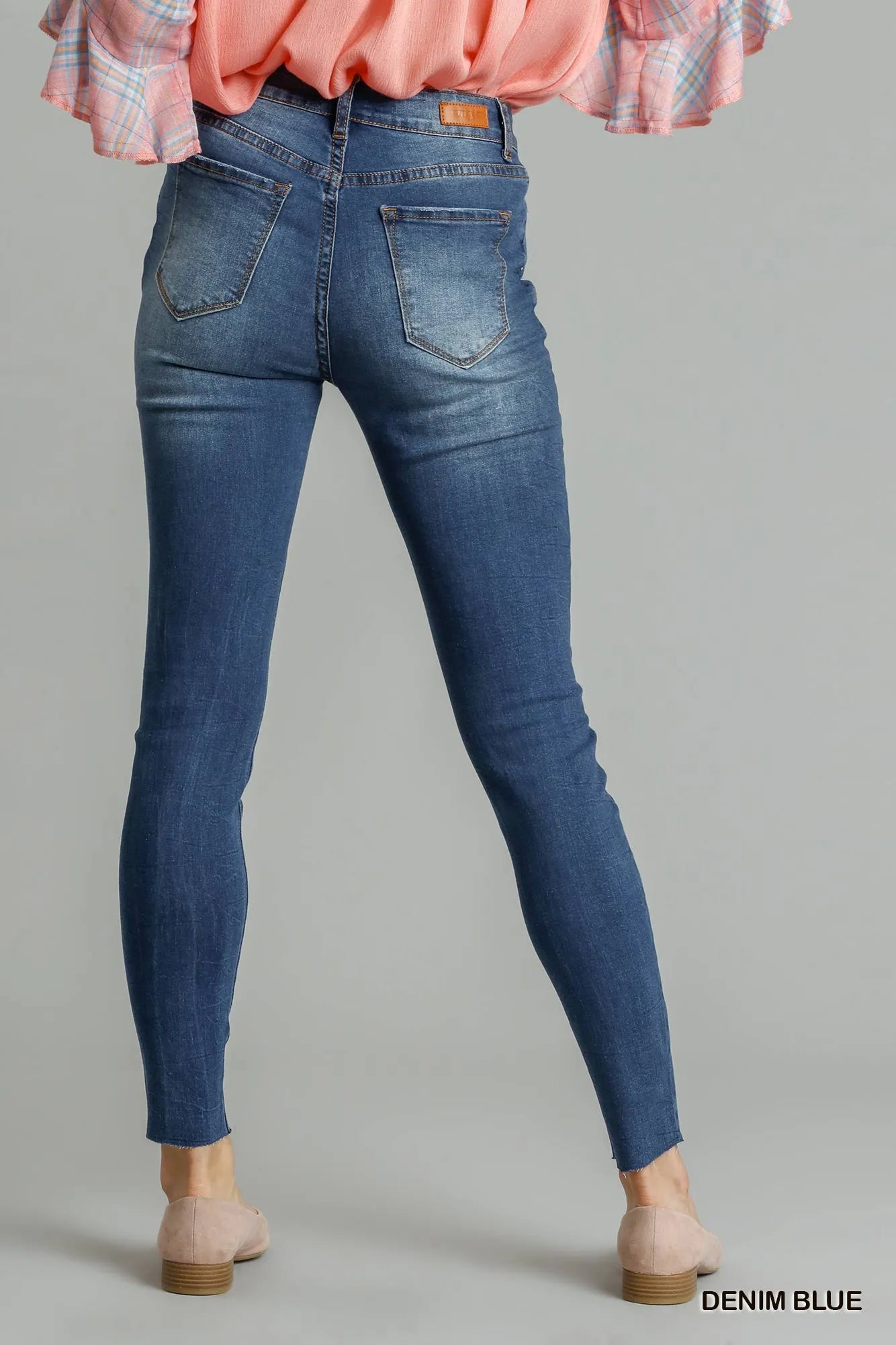 Umgee Distressed Skinny Jeans with Pockets - Blu Lotus Boutique