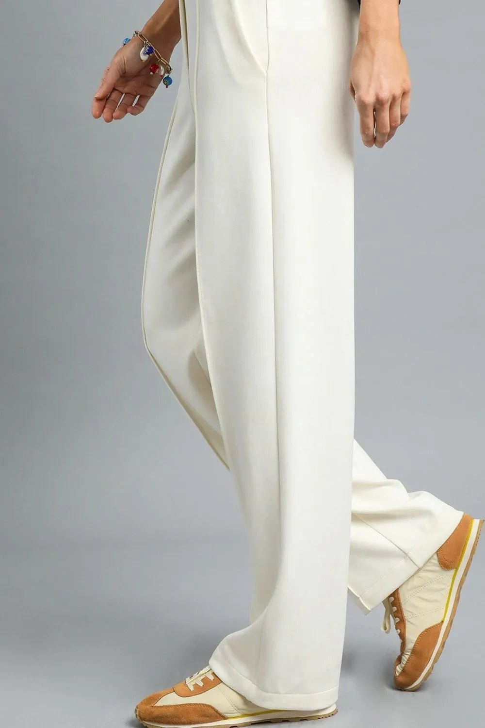 Umgee High Waisted Wide Leg Pants - Blu Lotus Boutique