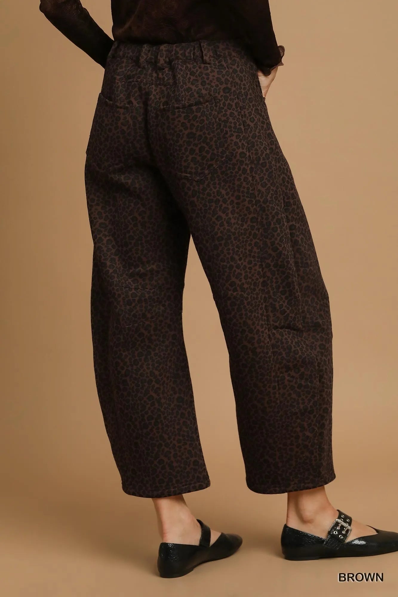 Umgee Leopard Print Wide Leg Pants - Blu Lotus Boutique
