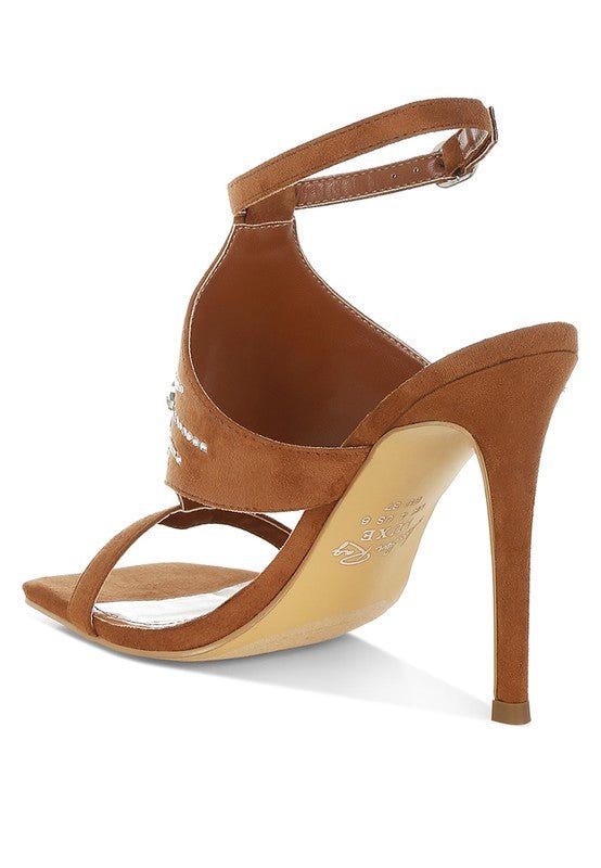 Warda Jeweled Shiny Stiletto Heels - Blu Lotus Boutique