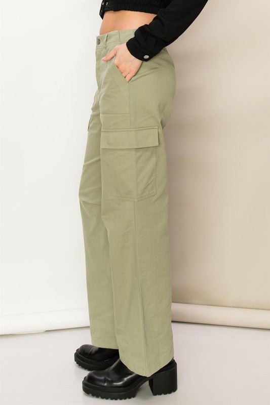 Weekend Chiller High Waist Cargo Pants - Blu Lotus Boutique