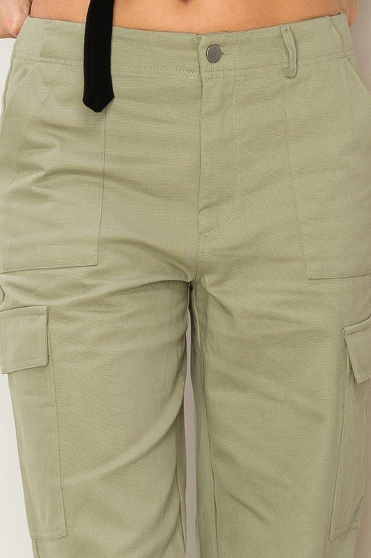Weekend Chiller High Waist Cargo Pants - Blu Lotus Boutique