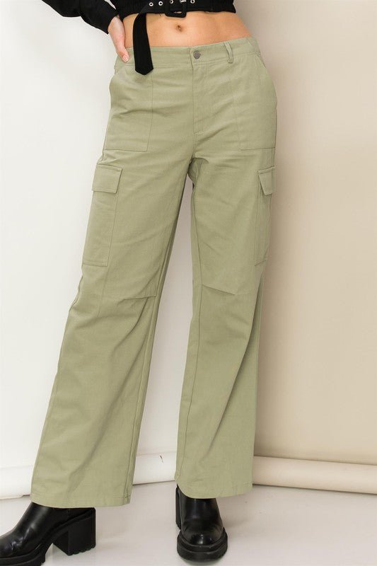 Weekend Chiller High Waist Cargo Pants - Blu Lotus Boutique