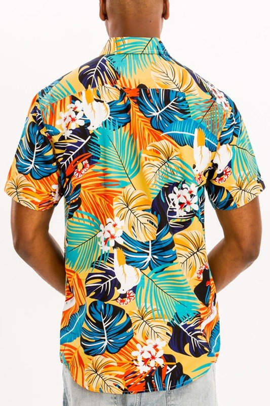Weiv Hawaiian Print Button Down Shirt - Blu Lotus Boutique