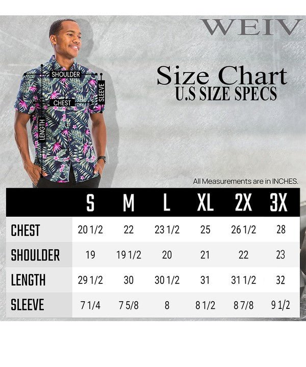 Weiv Hawaiian Print Button Down Shirt - Blu Lotus Boutique