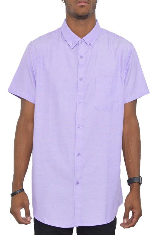 Weiv Men's Casual Short Sleeve Solid Shirts - Blu Lotus Boutique