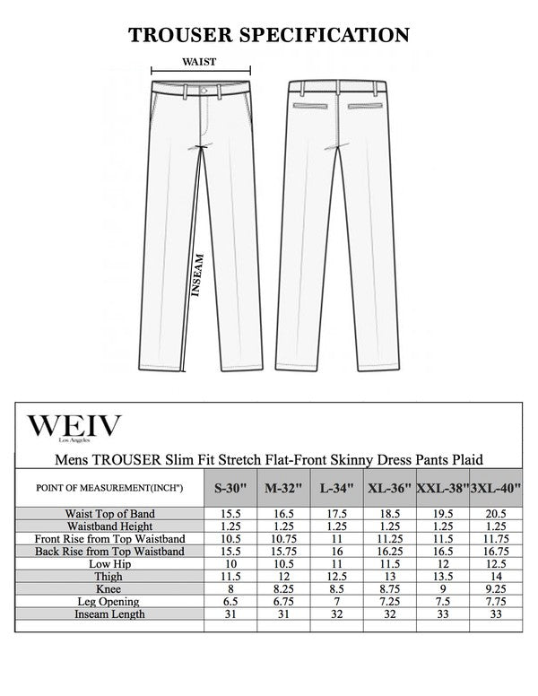 Weiv Mens Plaid Trouser Pants - Blu Lotus Boutique