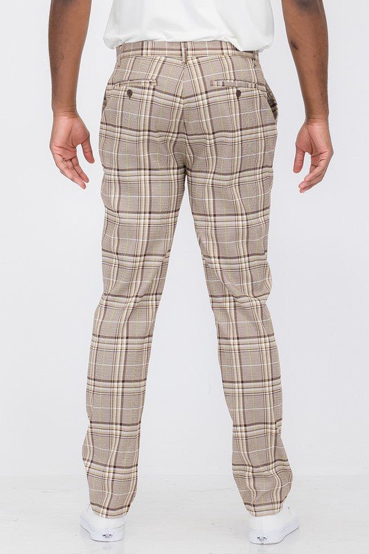 Weiv Mens Plaid Trouser Pants - Blu Lotus Boutique