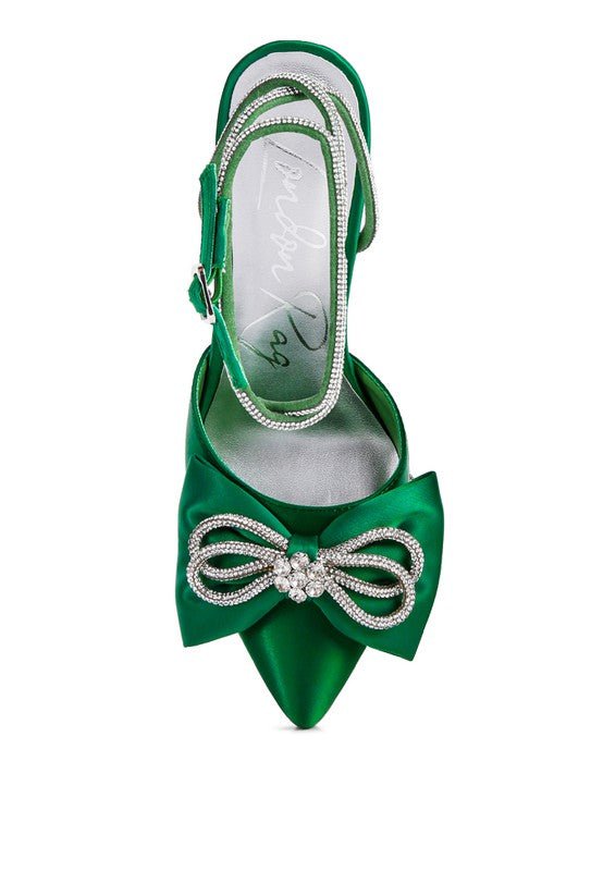 Winged High Heel Rhinestone Embellished Sandals - Blu Lotus Boutique