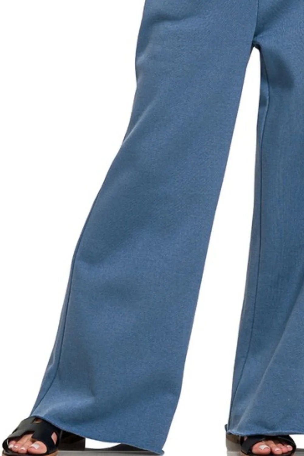 Zenana Fleece Exposed Seam Wide Leg Sweatpants - Blu Lotus Boutique
