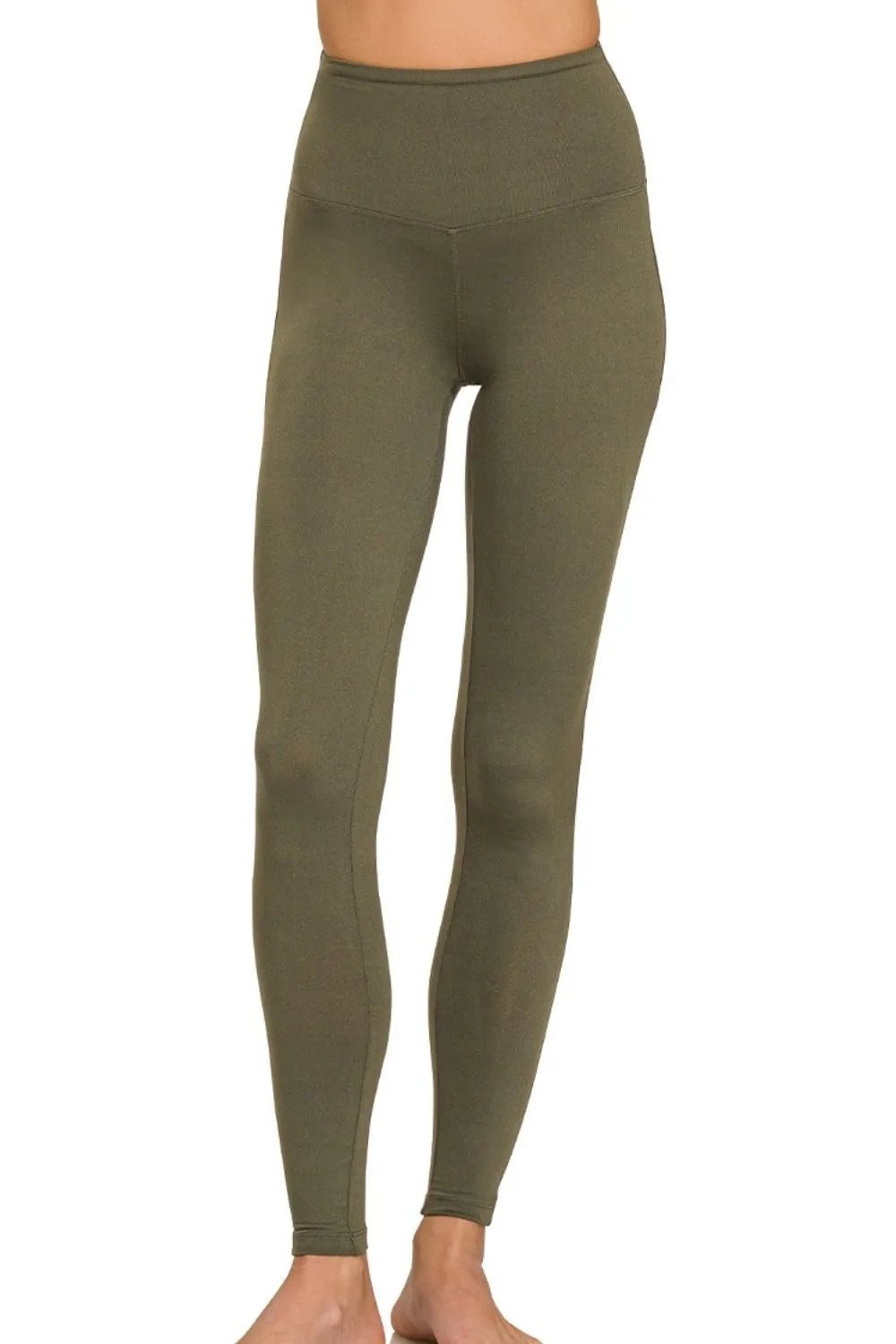 Zenana Premium Microfiber Wide Waistband Leggings - Blu Lotus Boutique