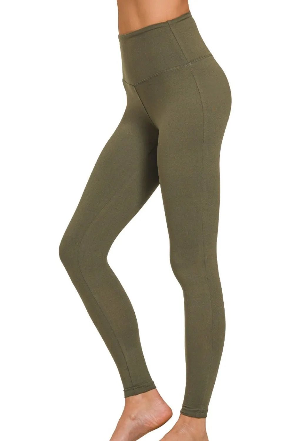 Zenana Premium Microfiber Wide Waistband Leggings - Blu Lotus Boutique