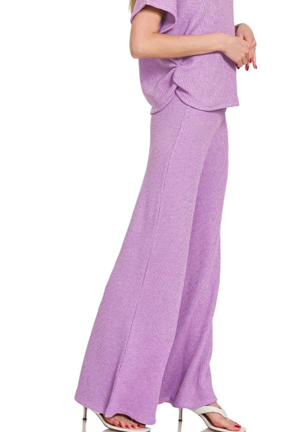 Zenana Sweater Mock Neck Top & Long Pants Set - Blu Lotus Boutique