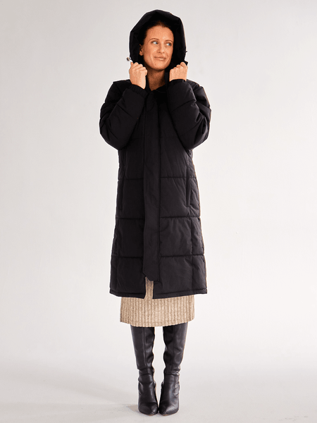 Longline Padded Coat - Blu Lotus Boutique