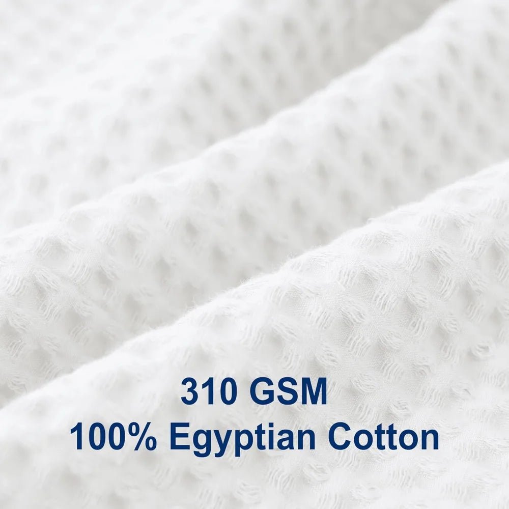100% Egyptian Cotton Duvet Cover Set King Size, Waffle Weave Duvet Cover, 600 TC Soft Breathable Luxury Textured Bedding Set for - Blu Lotus Boutique