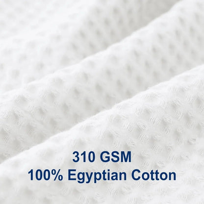 100% Egyptian Cotton Duvet Cover Set King Size, Waffle Weave Duvet Cover, 600 TC Soft Breathable Luxury Textured Bedding Set for - Blu Lotus Boutique