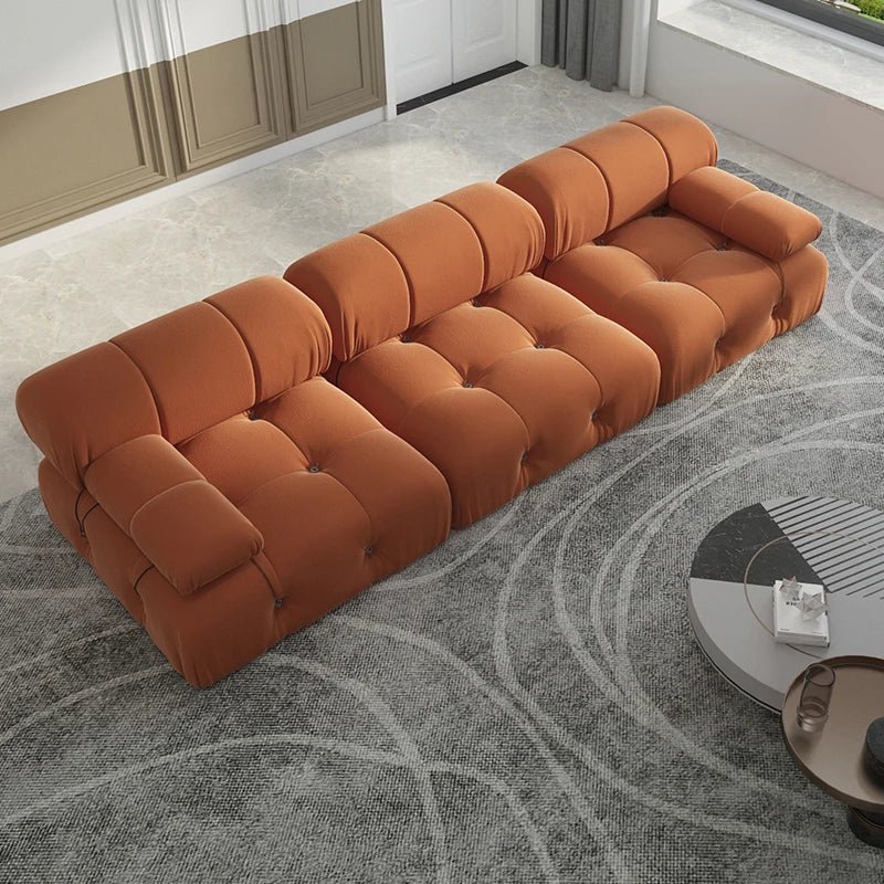 104" Minimalist Modular Sectional Sofas Modern Velvet Convertible Couches 3 Seats Living Room Sofa Sets for Office Apartment - Blu Lotus Boutique