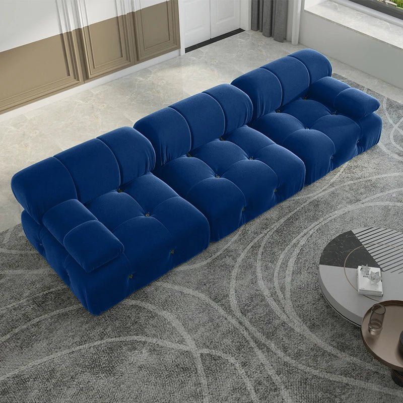 104" Minimalist Modular Sectional Sofas Modern Velvet Convertible Couches 3 Seats Living Room Sofa Sets for Office Apartment - Blu Lotus Boutique