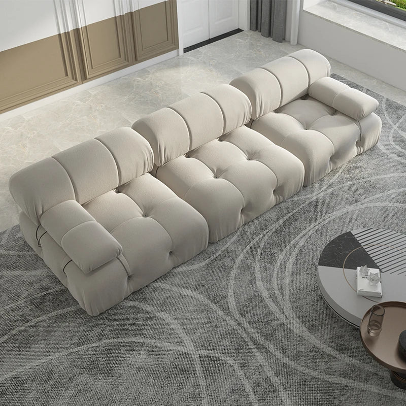 104" Minimalist Modular Sectional Sofas Modern Velvet Convertible Couches 3 Seats Living Room Sofa Sets for Office Apartment - Blu Lotus Boutique