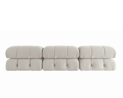 104" Minimalist Modular Sectional Sofas Modern Velvet Convertible Couches 3 Seats Living Room Sofa Sets for Office Apartment - Blu Lotus Boutique